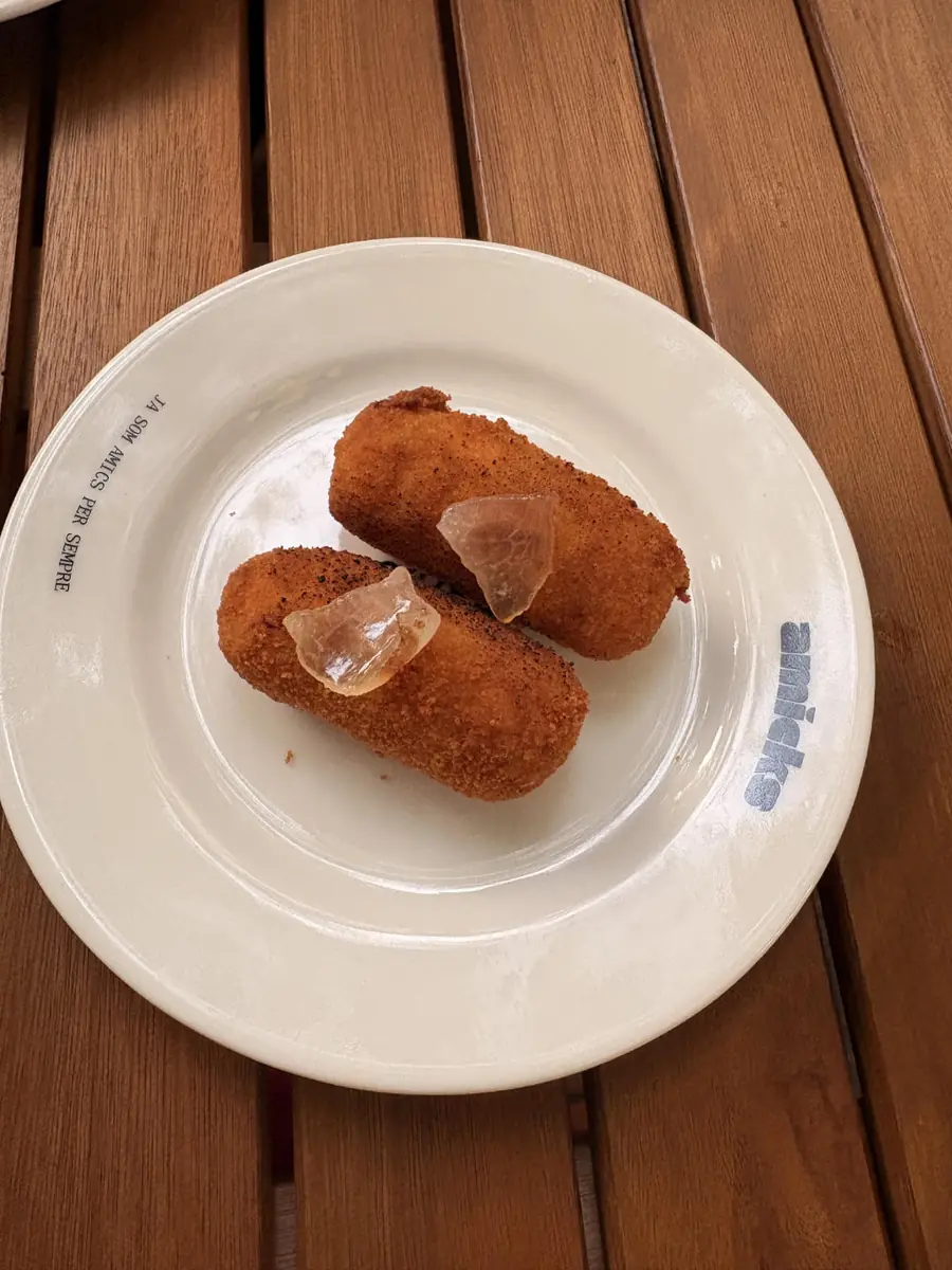 Croquetas de pollo y jamón ibérico con papada